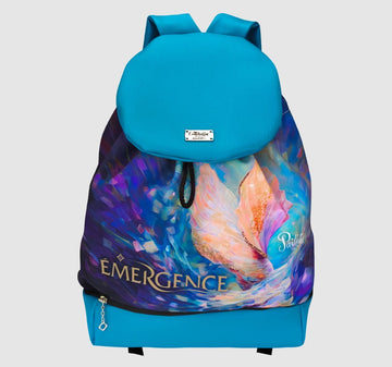 Sac à dos Émergence bleu avec pochettes interchangeables, conçu par Kassiopeia par la Bohème