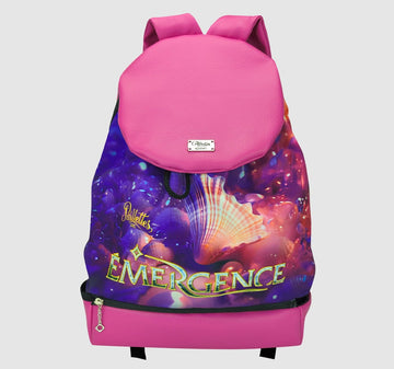 Sac à dos Émergence rose avec pochettes interchangeables, fabriqué au Québec, écoresponsable et vegan