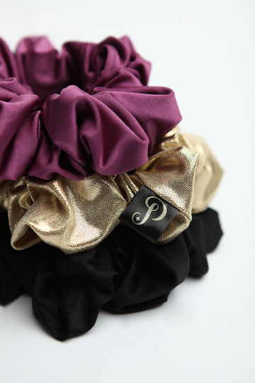 Choucou Paillettes en tissu doux et scintillant, disponible en taille moyen et grand, parfait pour ajouter une touche de glamour à toutes les coiffures