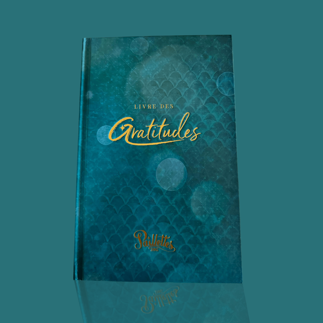 Couverture du Livre des Gratitudes avec une illustration inspirante