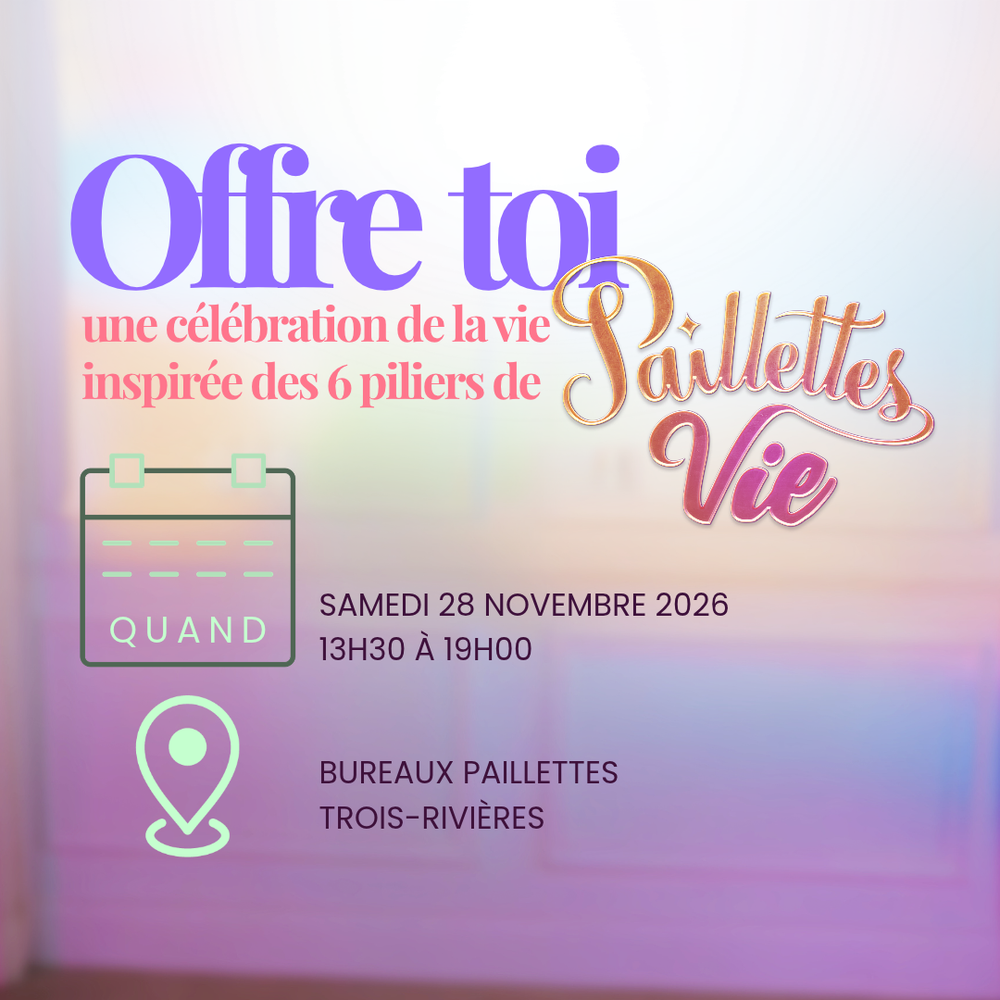 Événement Paillettes 28 novembre - Célébration VIE VIP